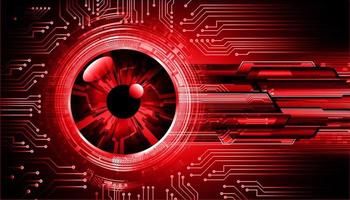 eye cyber circuit future technology concept background vector