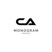 Initial letter CA monogram logo design inspiration vector