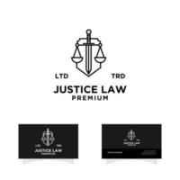 justice law firm logo icon design illustration vector