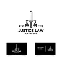 ilustración de diseño de icono de logotipo de bufete de abogados de justicia vector