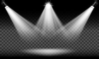 Spotlight with bright white light vector