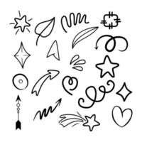 Doodle element vector set, for concept design.