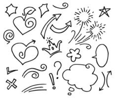 Doodle element vector set, for concept design.