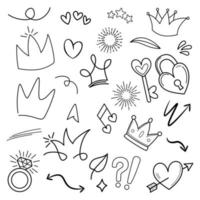 Doodle element vector set, for concept design.