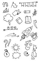 Doodle element vector set, for concept design.