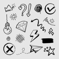 Doodle element vector set, for concept design.