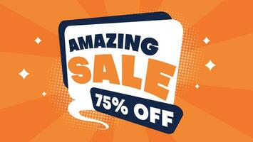 amazing sale banner or poster . vector illustration
