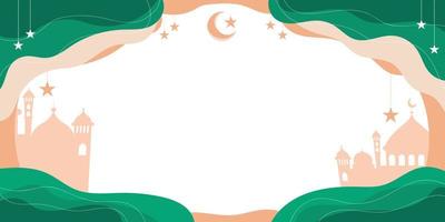 Islamic Abstract Background Banner, Vector, with Blank Space for Text. vector