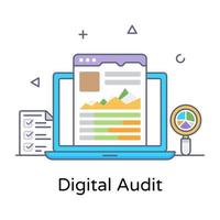 An icon design of digital audit vector