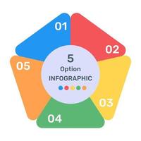 A colourful infographic icon in editable design vector