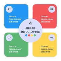 A colourful infographic icon in editable design vector