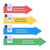 Flat vector download of arrow labels infographic