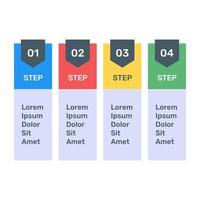 Step labels infographic icon in flat design vector