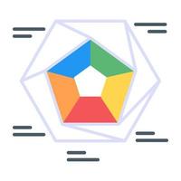 A modern infographic showing multi pie chart in flat icon vector