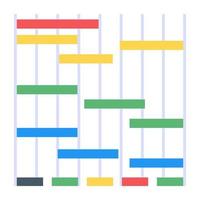 A perfect gantt graph icon in flat design vector