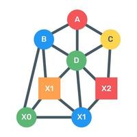 A binary decision infographic icon in flat design vector