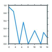 A binary tree diagram icon in flat design vector