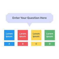 Download this premium vector of multiple choice question