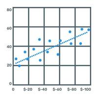 Data chart icon, flat editable vector