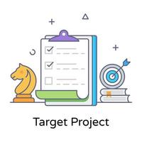 Target project flat editable vector