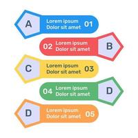 Business data representation through arrows infographic in flat icon vector