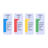 Step labels infographic icon in flat design vector