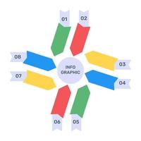 labels chart in flat icon vector
