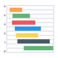 A perfect gantt graph icon in flat design vector