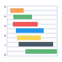 un icono de gráfico de Gantt perfecto en diseño plano vector