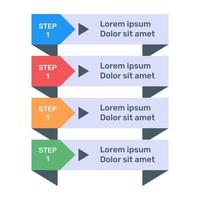 Step labels infographic icon in flat design vector