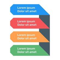 labels chart in flat icon vector