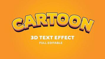 3d Cartoon Text Effect vector