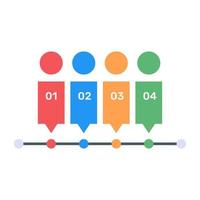 A flat icon of chart in modern editable vector