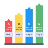 A flat icon of chart in modern editable vector