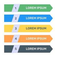 A modern icon of numeric chart in flat editable style vector