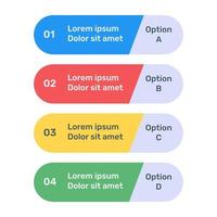 Step labels infographic icon in flat design vector