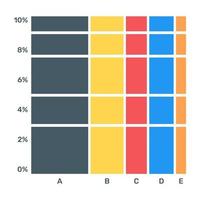 descargue este ícono plano del gráfico de datos comerciales vector