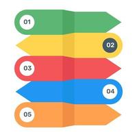 A timeline infographic icon in flat design vector