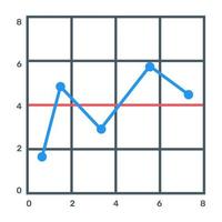 icono de gráfico de datos, vector editable plano