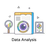 Trendy design of data analysis icon vector