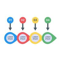 A modern icon of numeric chart in flat editable style vector