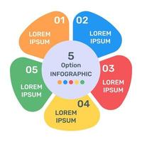 un ícono infográfico colorido en un diseño editable vector