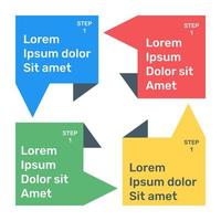 labels chart in flat icon vector