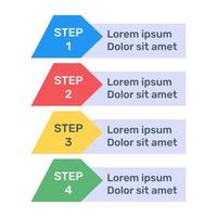 labels chart in flat icon vector