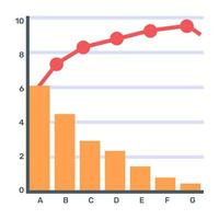 Function plot flat icon, editable design vector