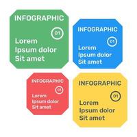 diseño de icono plano de cuadros de texto infográficos de moda vector