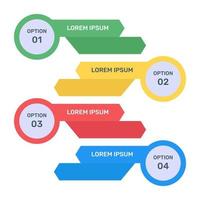 Charting on a labelled direction, flat icon of info diagram vector