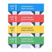 Step labels infographic icon in flat design vector