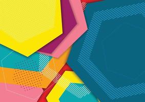 Colorful hexagon shape and geometric. Abstract background. Free vector. vector