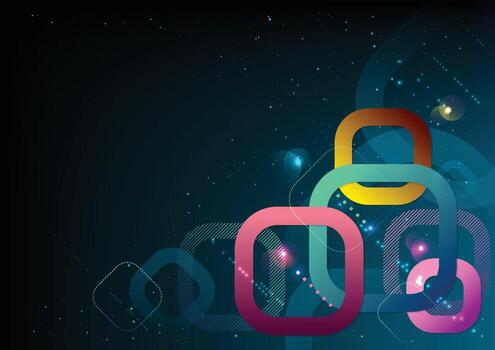 fondo de vector de cuadrados redondeados de colores dinámicos. vector libre.